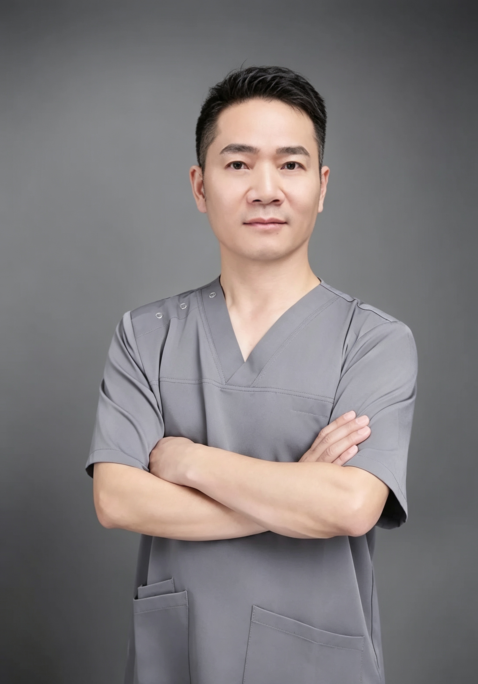 Dr. Zhang portrait in a white coat for private 9L facial assessment